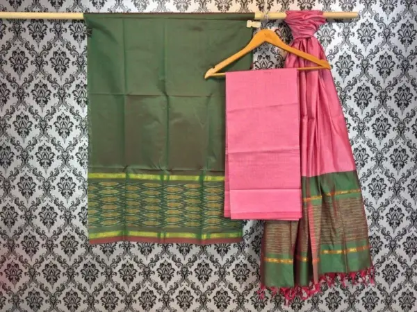 Pochampally Ikkat Silk Mix Unstitched Ethnic Dress Materials -CKSMDM00069
