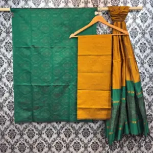 Pochampally Ikkat Silk Mix Unstitched Ethnic Dress Materials -CKSMDM0008