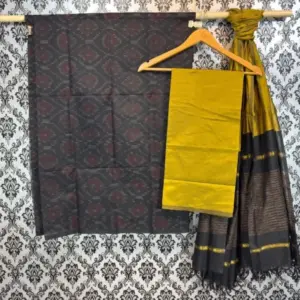 Pochampally Ikkat Silk Mix Unstitched Ethnic Dress Materials -CKSMDM0009