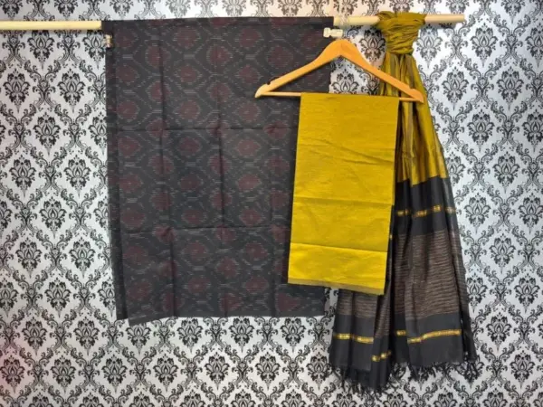 Pochampally Ikkat Silk Mix Unstitched Ethnic Dress Materials -CKSMDM0009