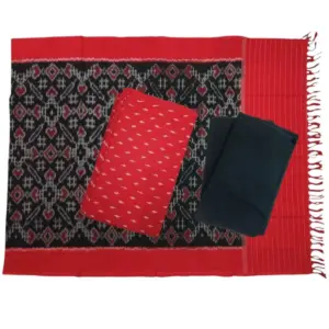 Pochampally Double Ikkat Cotton Dress Materials Unstitched Ethnic Suits - DIDM00014
