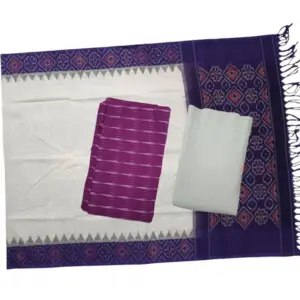 Pochampally Double Ikkat Cotton Dress Materials Unstitched Ethnic Suits - DIDM00017