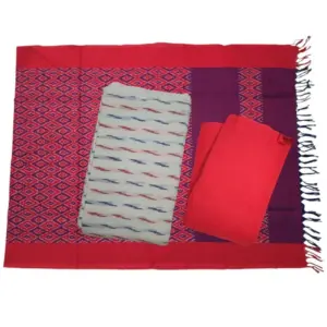 Pochampally Double Ikkat Cotton Dress Materials Unstitched Ethnic Suits - DIDM00055