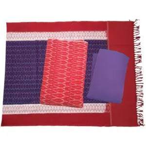 Pochampally Double Ikkat Cotton Dress Materials Unstitched Ethnic Suits - DIDM00058
