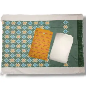 Pochampally Double Ikkat Cotton Dress Materials Unstitched Ethnic Suits - DIDM00072