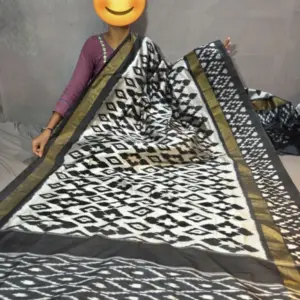 Pochampally Ikkat  Silk  Saree Light Weight With Blouse | Handloom Sarees -PRSS700062