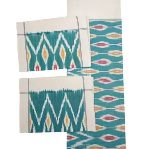 Pochampally Ikkat HandWovened 100% Cotton Double Bedsheet with 2 Pillow Covers - IKDB00074