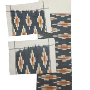 Pochampally Ikkat HandWovened 100% Cotton Double Bedsheet with 2 Pillow Covers - IKDB00081