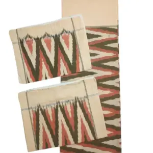 Pochampally Ikkat HandWovened 100% Cotton Double Bedsheet with 2 Pillow Covers - IKDB00085