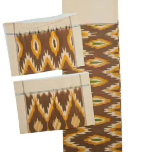 Pochampally Ikkat HandWovened 100% Cotton Double Bedsheet with 2 Pillow Covers - IKDB00088