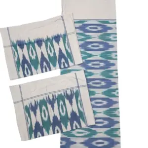 Pochampally Ikkat HandWovened 100% Cotton Double Bedsheet with 2 Pillow Covers - IKDB00089