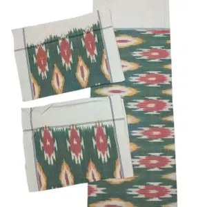 Pochampally Ikkat HandWovened 100% Cotton Double Bedsheet with 2 Pillow Covers - IKDB00091