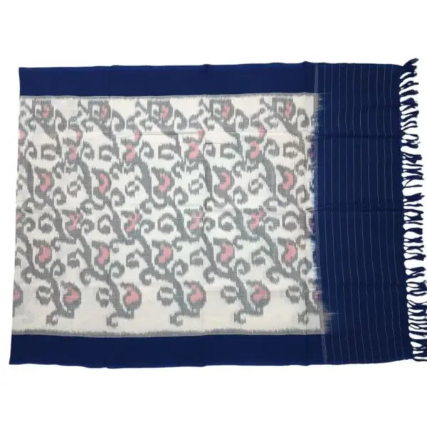 Pochampally Double ikkat cotton Dupattas | Double Weaving Handloom  | Length 2.5 Meters - IKD00013
