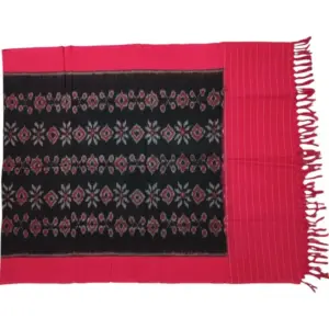 Pochampally Double ikkat cotton Dupattas | Double Weaving Handloom  | Length 2.5 Meters - IKD00015