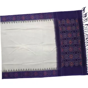Pochampally Double ikkat cotton Dupattas | Double Weaving Handloom  | Length 2.5 Meters - IKD0002