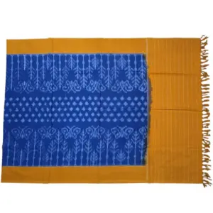 Pochampally Double ikkat cotton Dupattas | Double Weaving Handloom  | Length 2.5 Meters - IKD00020