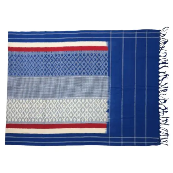 Pochampally Double ikkat cotton Dupattas | Double Weaving Handloom  | Length 2.5 Meters - IKD00021