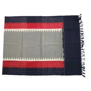 Pochampally Double ikkat cotton Dupattas | Double Weaving Handloom  | Length 2.5 Meters - IKD00022