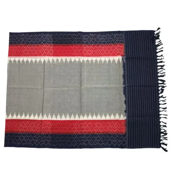 Pochampally Double ikkat cotton Dupattas | Double Weaving Handloom  | Length 2.5 Meters - IKD00022