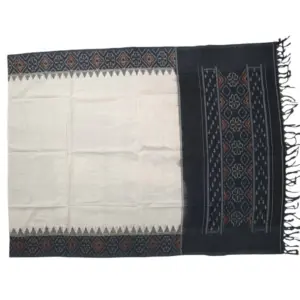 Pochampally Double ikkat cotton Dupattas | Double Weaving Handloom  | Length 2.5 Meters - IKD00023