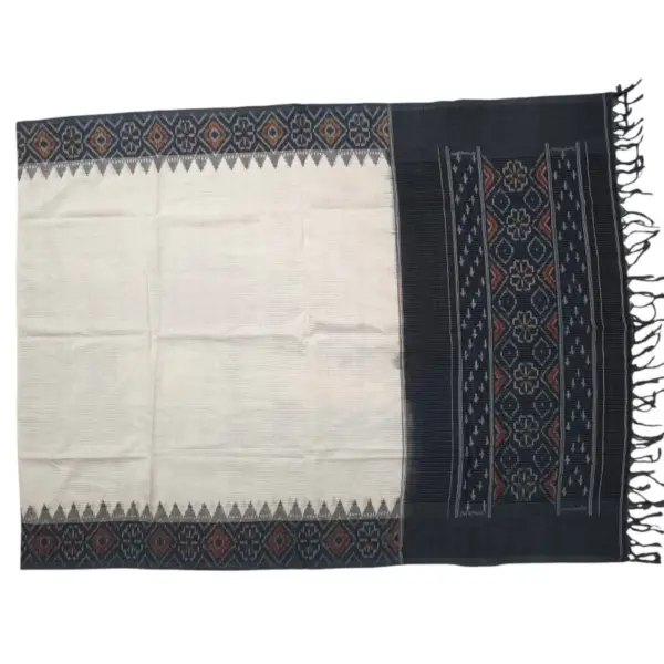 Pochampally Double ikkat cotton Dupattas | Double Weaving Handloom  | Length 2.5 Meters - IKD00023
