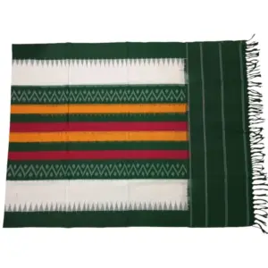 Pochampally Double ikkat cotton Dupattas | Double Weaving Handloom  | Length 2.5 Meters - IKD00028