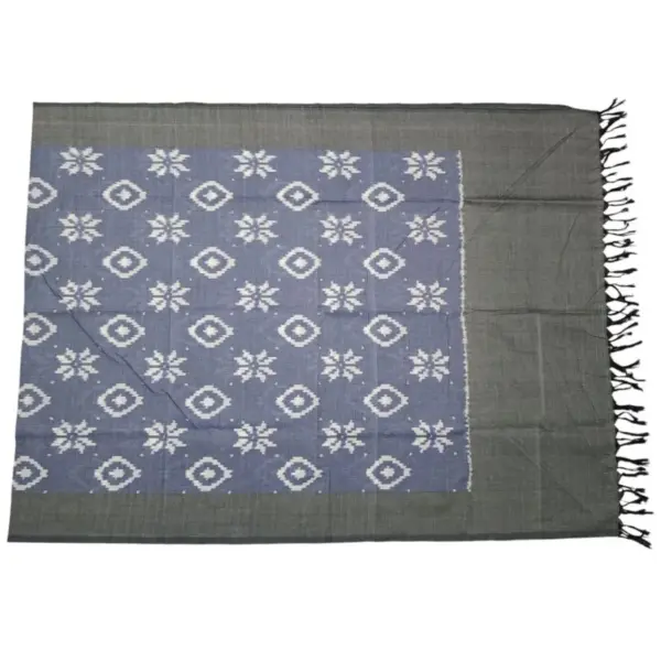 Pochampally Double ikkat cotton Dupattas | Double Weaving Handloom  | Length 2.5 Meters - IKD00030
