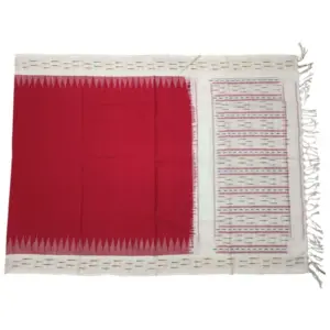 Pochampally Double ikkat cotton Dupattas | Double Weaving Handloom  | Length 2.5 Meters - IKD00031