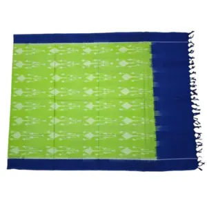 Pochampally Double ikkat cotton Dupattas | Double Weaving Handloom  | Length 2.5 Meters - IKD00033
