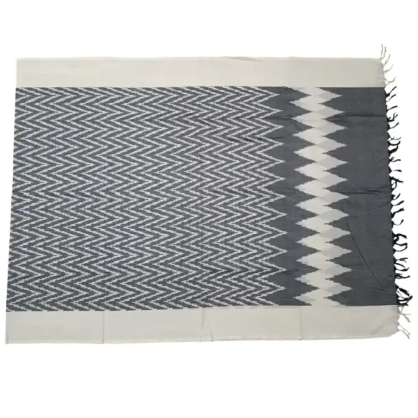 Pochampally Double ikkat cotton Dupattas | Double Weaving Handloom  | Length 2.5 Meters - IKD00034