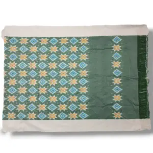 Pochampally Double ikkat cotton Dupattas | Double Weaving Handloom  | Length 2.5 Meters - IKD00045