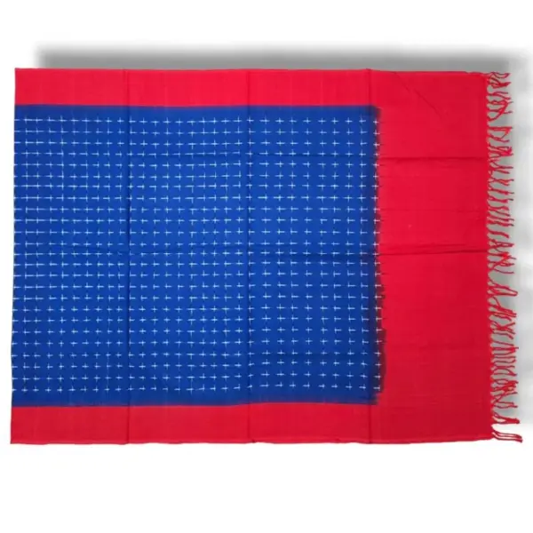 Pochampally Double ikkat cotton Dupattas | Double Weaving Handloom  | Length 2.5 Meters - IKD00049