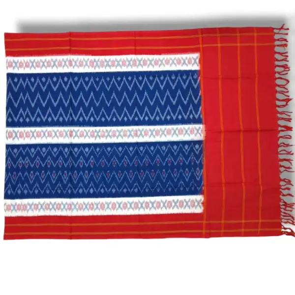 Pochampally Double ikkat cotton Dupattas | Double Weaving Handloom  | Length 2.5 Meters - IKD00052