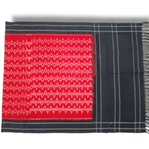 Pochampally Double ikkat cotton Dupattas | Double Weaving Handloom  | Length 2.5 Meters - IKD00058