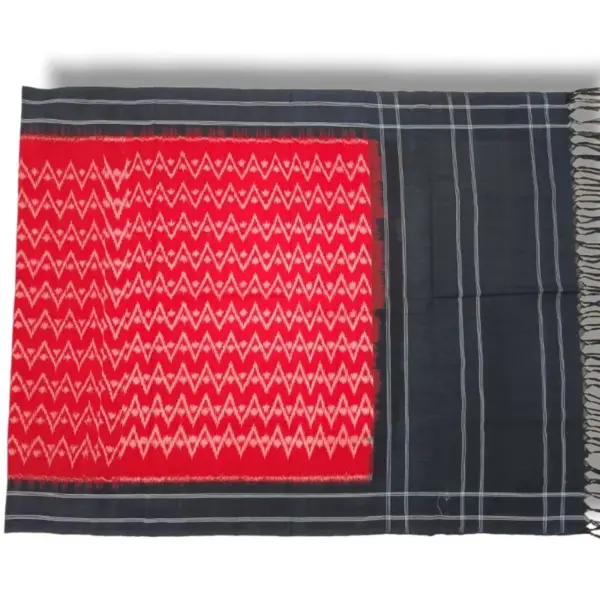 Pochampally Double ikkat cotton Dupattas | Double Weaving Handloom  | Length 2.5 Meters - IKD00058