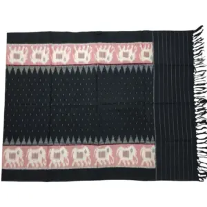 Pochampally Double ikkat cotton Dupattas | Double Weaving Handloom  | Length 2.5 Meters - IKD0007