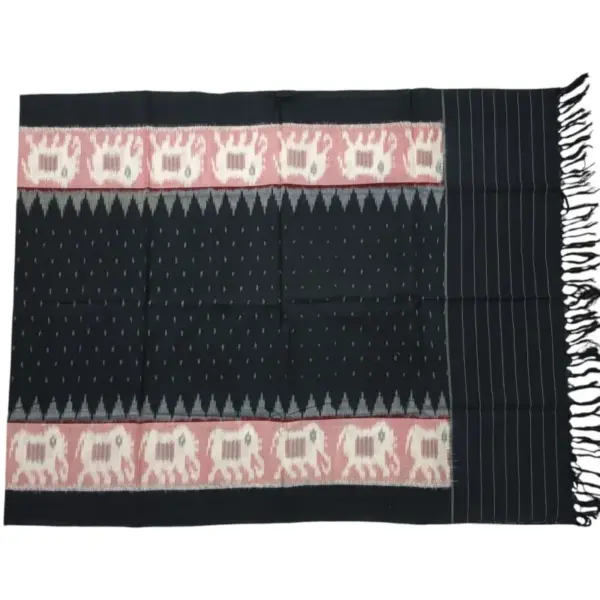 Pochampally Double ikkat cotton Dupattas | Double Weaving Handloom  | Length 2.5 Meters - IKD0007