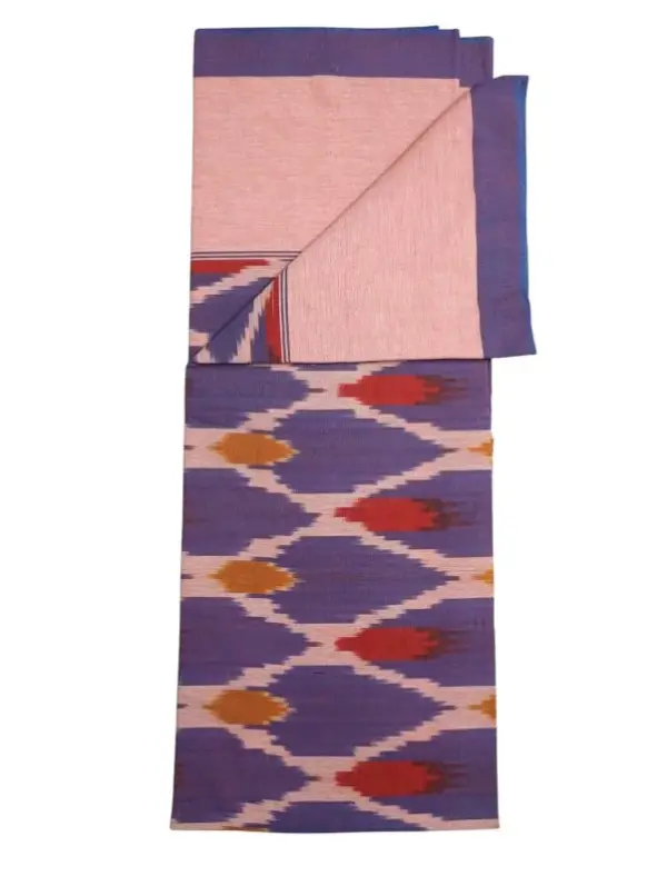 Pochampally Ikkat HandWovened 100% Cotton Single Bedsheet No Pillow Covers - ISB00011