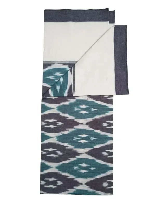 Pochampally Ikkat HandWovened 100% Cotton Single Bedsheet No Pillow Covers - ISB00014