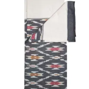 Pochampally Ikkat HandWovened 100% Cotton Single Bedsheet No Pillow Covers - ISB00015