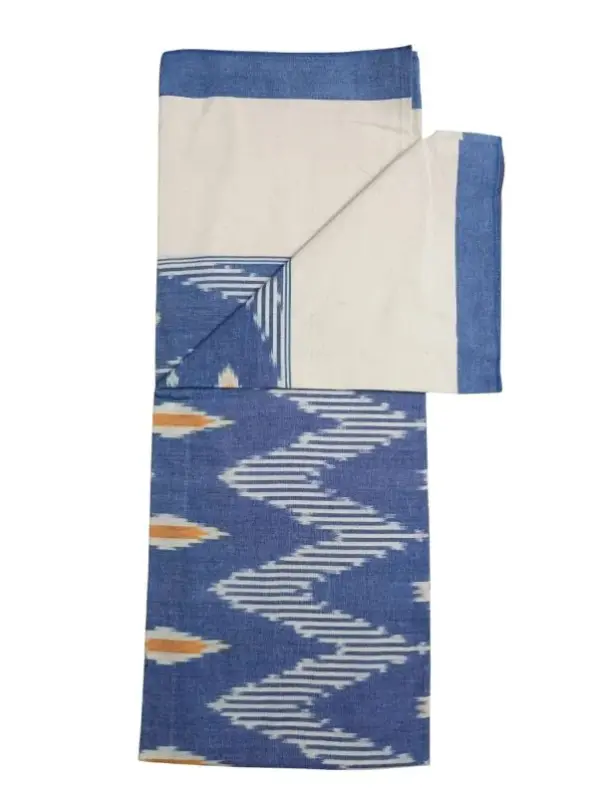 Pochampally Ikkat HandWovened 100% Cotton Single Bedsheet No Pillow Covers - ISB00017