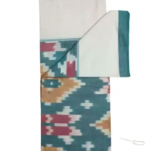 Pochampally Ikkat HandWovened 100% Cotton Single Bedsheet No Pillow Covers - ISB00018