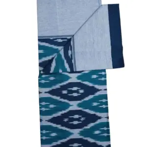 Pochampally Ikkat HandWovened 100% Cotton Single Bedsheet No Pillow Covers - ISB00020