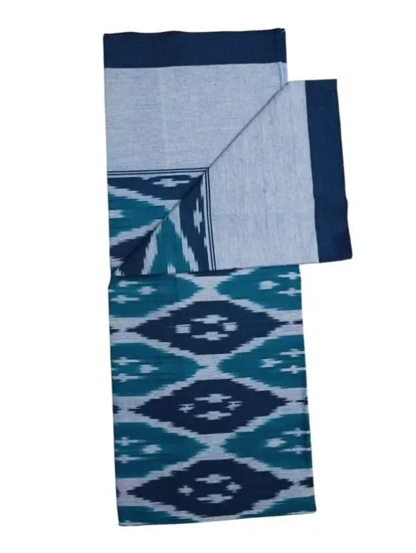 Pochampally Ikkat HandWovened 100% Cotton Single Bedsheet No Pillow Covers - ISB00020