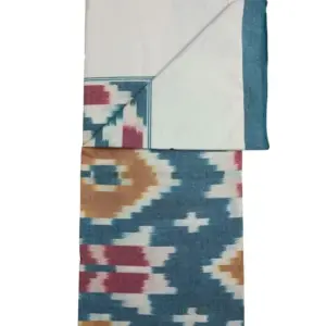 Pochampally Ikkat HandWovened 100% Cotton Single Bedsheet No Pillow Covers - ISB00021