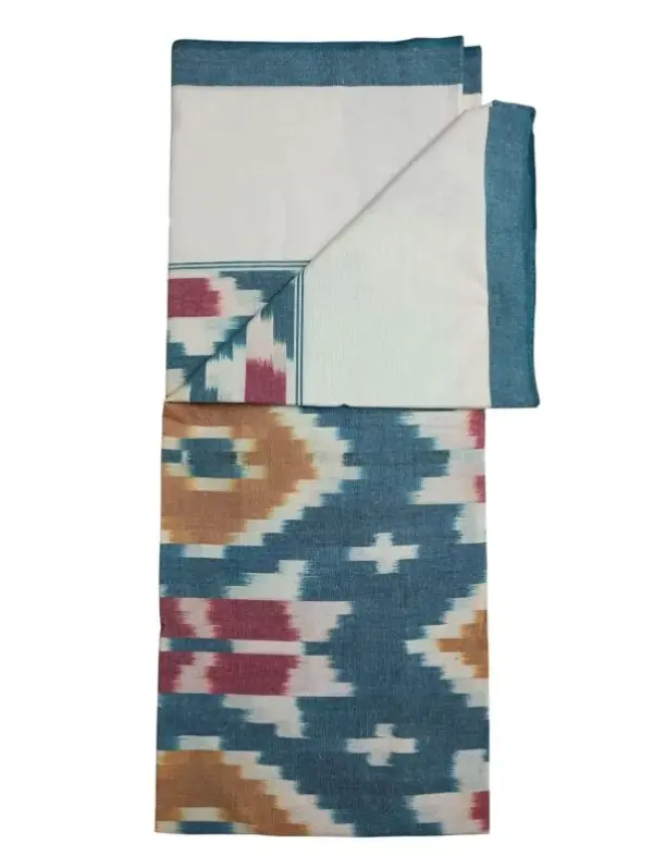 Pochampally Ikkat HandWovened 100% Cotton Single Bedsheet No Pillow Covers - ISB00021