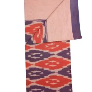 Pochampally Ikkat HandWovened 100% Cotton Single Bedsheet No Pillow Covers - ISB00023