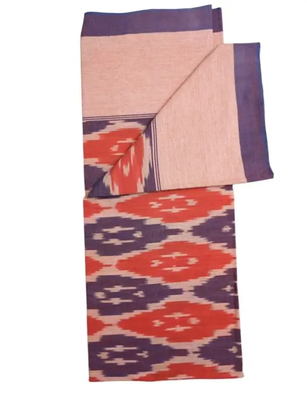 Pochampally Ikkat HandWovened 100% Cotton Single Bedsheet No Pillow Covers - ISB00023