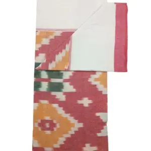 Pochampally Ikkat HandWovened 100% Cotton Single Bedsheet No Pillow Covers - ISB00028
