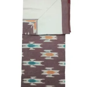 Pochampally Ikkat HandWovened 100% Cotton Single Bedsheet No Pillow Covers - ISB00029